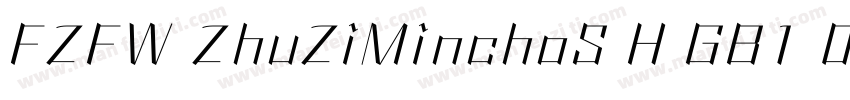 FZFW ZhuZiMinchoS H GB1 0字体转换